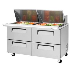 Turbo Air 60" 19 Cubic Foot 24 Pan Mega Top Sandwich Salad Prep Table - TST-60SD-24-D4-N