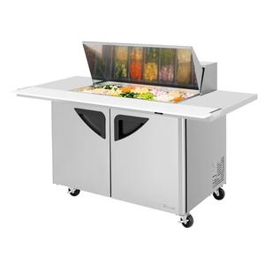 Turbo Air 48" 18 Pan Extended Mega Top Sandwich Salad Prep Table - TST-48SD-18-E-N