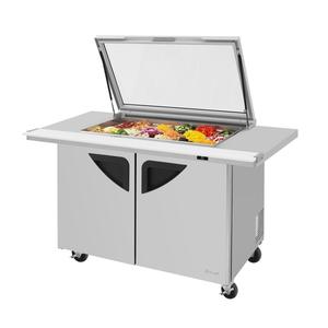 Turbo Air 48" 18 Pan Extended Mega Top Sandwich Salad Prep Table - TST-48SD-18-E-N-GL