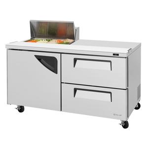 Turbo Air 60" 19 Cubic Foot 8 Pan Sandwich Salad Prep Table - TST-60SD-08S-D2-N