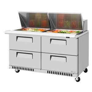 Turbo Air 60in 24 Pan Four Drawer Mega Top Sandwich Salad Prep Table - TST-60SD-24-D4-FB-N 