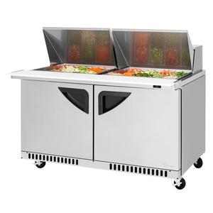 Turbo Air 60in 24 Pan Mega Top Sandwich Salad Prep Table - TST-60SD-24-FB-N 