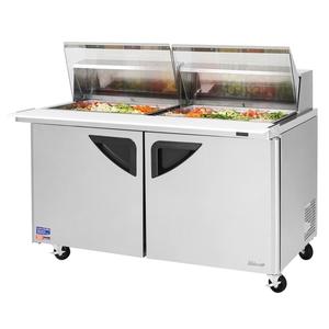 Turbo Air 60" 24 Pan Mega Top Sandwich Salad Prep Table With Clear Lid - TST-60SD-24-N-CL