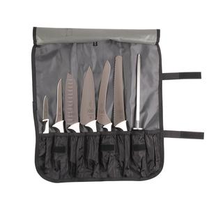 Mercer Culinary Millennia® 8-Piece Knife Roll Set with Storage Roll - M21821WH 