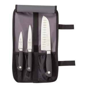 Mercer Culinary Genesis® 4-Piece Knife Starter Set w/ Heavy Duty Pocket Roll - M21910