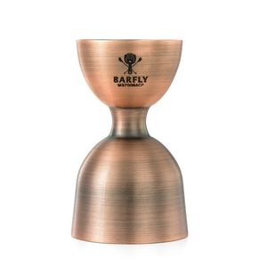 Mercer Culinary Barfly Heavy Duty Antique Copper Plated 1 & 2oz Jigger - M37006ACP 