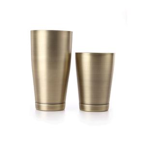 Mercer Culinary Barfly 2-Piece 18 & 28 oz. Capped Bottom Cocktail Shaker Set - M37009ANG