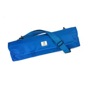 Mercer Culinary Blue Heavy-Duty Hook-and-Loop 7- Knife Roll Storage Case - M30007BL