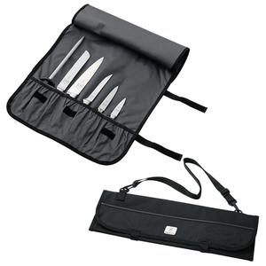 Mercer Culinary Black Heavy-Duty Hook-and-Loop 7- Knife Storage Roll - M30007M