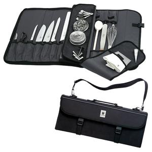 Mercer Culinary Black Heavy-Duty Hook-and-Loop 17-Knife Storage Roll - M30217M