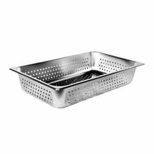 Thunder Group Full Size 24 Gauge Perforated Steam Pan - 4" Deep - STPA3004PF