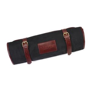 Mercer Culinary Barfly Black Mixology Gear Roll Bag w/ Waxed Canvas - M30930