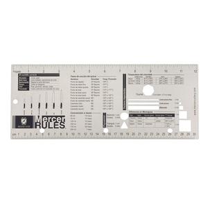 Mercer Culinary Rules™ Spanish Two-Sided Measurement Ruler with Guidelines - M33241S