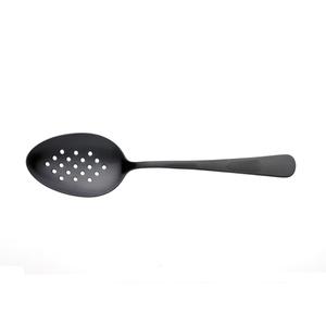 Mercer Culinary Black Matte 9in Perforated Plating Spoon with Deep Well Spoon - M35160BK 