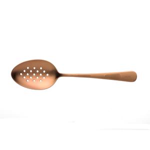 Mercer Culinary Rose Gold 9" Perforated Plating Spoon w/ Deep Well Spoon - M35160RG