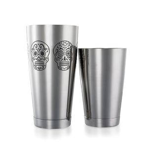 Mercer Culinary Barfly Laser Etched Skull 28 oz.& 18 oz. Cocktail Shaker Set - M37009SKU