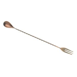 Mercer Culinary Barfly 12.4in Stainless Steel Twisted Bar Spoon with Fork End - M37015ACP 