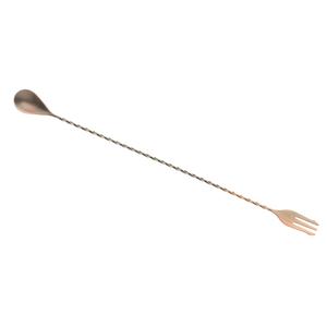 Mercer Culinary Barfly 15.7in Stainless Steel Twisted Bar Spoon with Fork End - M37016ACP 