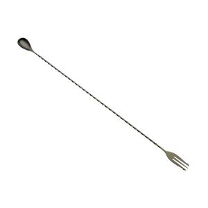 Mercer Culinary Barfly 19.6" Stainless Steel Twisted Bar Spoon w/ Fork End - M37017BK