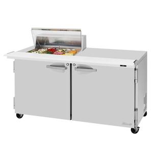 Turbo Air 60.25" Mega Top Sandwich Salad Prep Table Work Station - PST-60-2M-N-CL