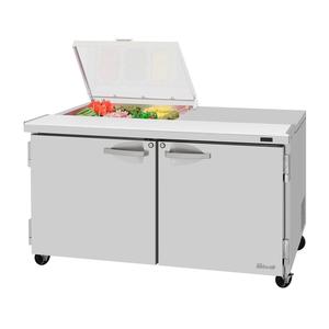 Turbo Air 60.25" 8 Pan Sandwich Salad Prep Table Work Station - PST-60-08S-N-FCL