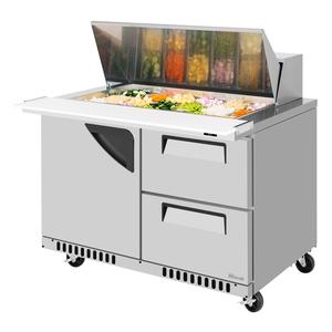 Turbo Air 48" 18 Pan Mega Top Sandwich Salad Prep Table With Drawers - TST-48SD-18-D2R(L)-FB-N