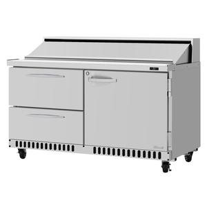 Turbo Air 60.25" 16 Pan Sandwich Salad Prep Table With Drawers - PST-60-D2R(L)-FB-N