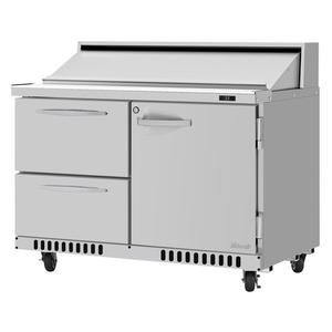 Turbo Air 48.25" 12 Pan Sandwich Salad Prep Table With Drawers - PST-48-D2R(L)-FB-N