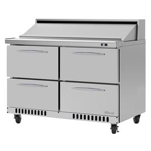 Turbo Air 48.25" Four Drawer 12 Pan Sandwich Salad Prep Table - PST-48-D4-FB-N