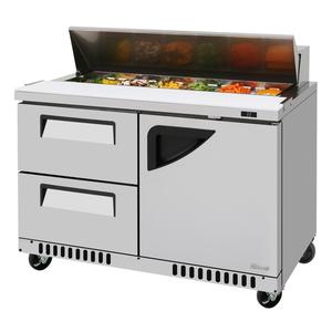 Turbo Air 48.25" 12 Pan Sandwich Salad Prep Table With Drawers - TST-48SD-D2R(L)-FB-N