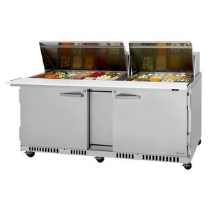 Turbo Air 72in 30 Pan Mega Top Sandwich Salad Prep Table - PST-72-30-FB-N 