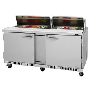 Turbo Air 72" 18 Pan Sandwich Salad Prep Table - PST-72-FB-N