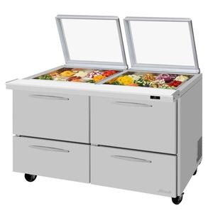 Turbo Air 60.25in Four Drawer 24 Pan Mega Top Sandwich Salad Prep Table - PST-60-24-D4-N-GL 