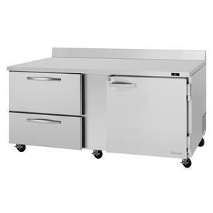 Turbo Air 72in 18.8cuft Worktop Refrigerator With Two Drawers - PWR-72-D2R(L)-N 