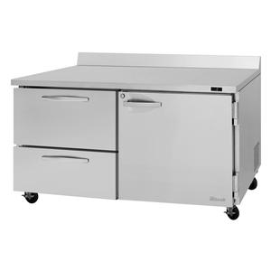 Turbo Air 60.25in 17.2cuft Worktop Freezer With Two Drawers - PWF-60-D2R(L)-N 