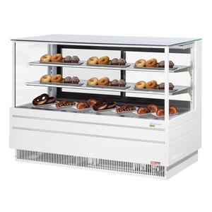 Turbo Air 72.5in 23.2cuft Dry Bakery Display Case - TCGB-72UF-DR-W(B) 