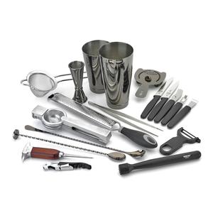 Mercer Culinary Barfly 18-Piece Deluxe Stainless Steel Mixology Set - M37102BK 