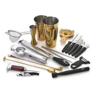 Mercer Culinary Barfly 18-Piece Deluxe Gold Plated Mixology Set - M37102GD 