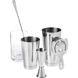 Mercer Culinary Barfly® 5-Piece Stainless Steel Cocktail Mixing Set - M37131 