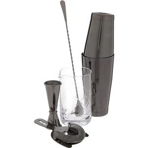 Mercer Culinary Barfly® 5-Piece Cocktail Mixing Set w/Gun Metal Black Finish - M37131BK 