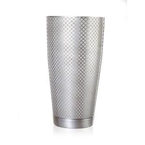 Mercer Culinary Barfly 28oz Diamond Etched Lattice Shaker with Capped Bottom - M37199 