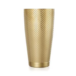 Mercer Culinary Barfly 28oz Diamond Etched Lattice Shaker with Capped Bottom - M37199GD 