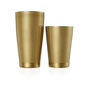 Mercer Culinary Barfly 28 & 18oz Diamond Etched Lattice Shaker Set - M37200GD 