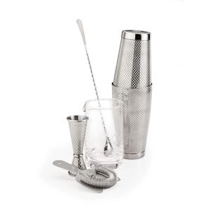 Mercer Culinary Barfly 5-Piece Stainless Steel Diamond Lattice Mixing Set - M37207 