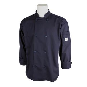 Mercer Culinary Millennia Unisex Navy Blue Long Sleeve Chef Jacket - XL - M60010NB1X 