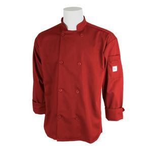 Mercer Culinary Millennia Unisex Red Long Sleeve Chef Jacket - XL - M60010RD1X 