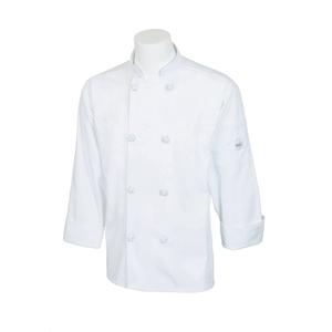 Mercer Culinary Millennia Unisex White Long Sleeve Chef Jacket - Extra Large - M60012WH1X 