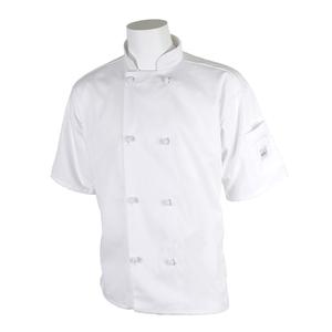 Mercer Culinary Millenia Series White Short Sleeve Chef Coat - XXL - M60014WH2X 