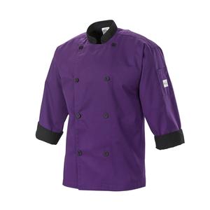 Mercer Culinary Millenia Air Series Purple 3/4 Sleeve Chef Coat - XL - M60018PUB1X 