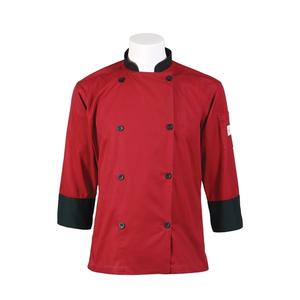 Mercer Culinary Millenia Air Series Red 3/4 Sleeve Chef Coat - XL - M60018RDB1X 